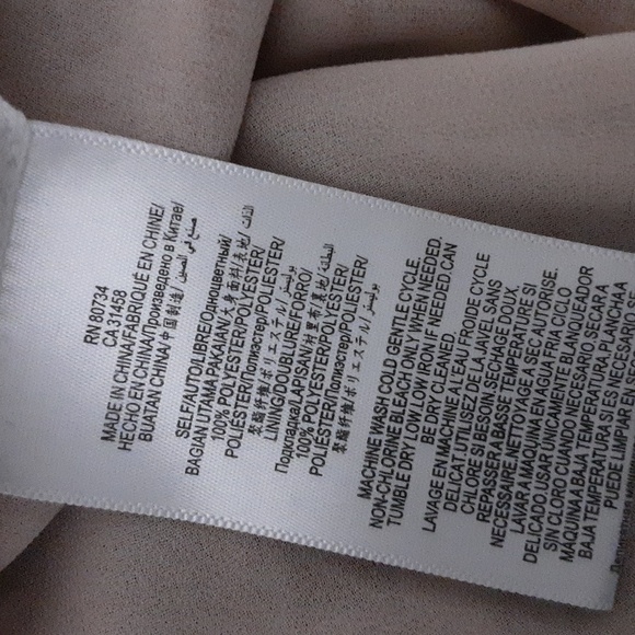 BcbgMaxazria women cold shoulder paisley printed blouse puff tied up Y2K M pink - Picture 9 of 10